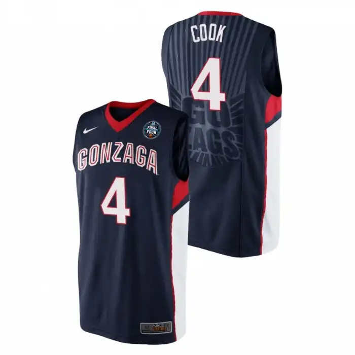 Men's Gonzaga Bulldogs Aaron Cook #4 Retro Black 2021 Final Four College Basketball Jersey