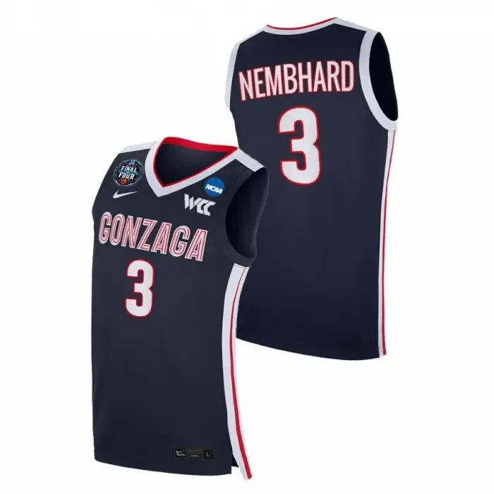 Men's Gonzaga Bulldogs Andrew Nembhard #3 2021 March Madness Final Four WCC Navy College Basketball Jersey