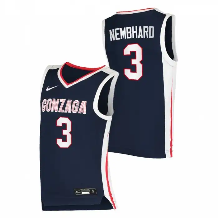 Men's Gonzaga Bulldogs Andrew Nembhard #3 Navy 2020-21 Elite College Basketball Jersey