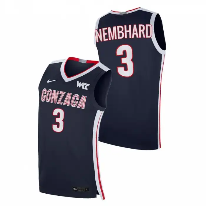 Men's Gonzaga Bulldogs Andrew Nembhard #3 Navy 2021-22 Elite College Basketball Jersey