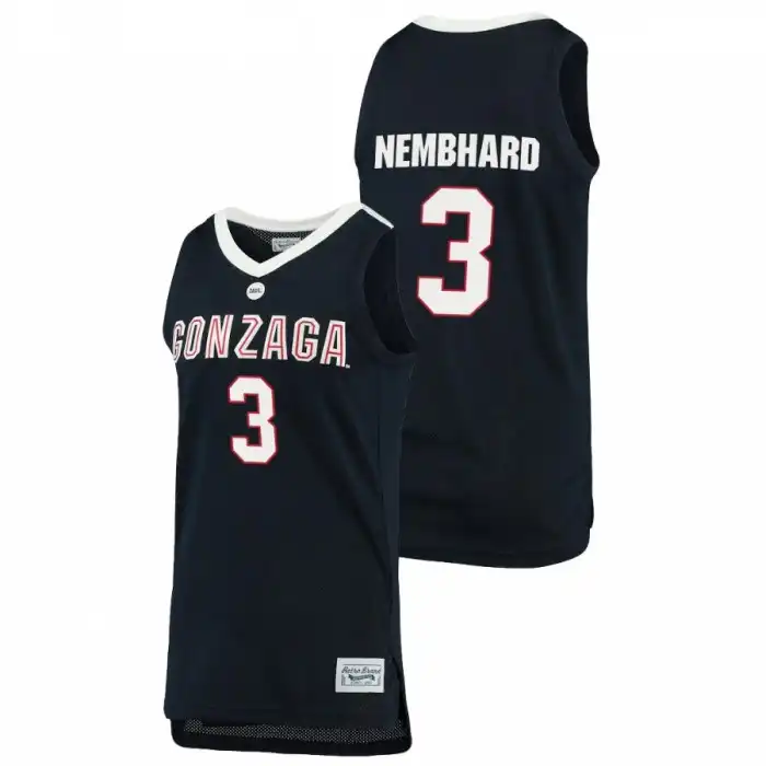 Men's Gonzaga Bulldogs Andrew Nembhard #3 Navy 2021 Retro Original Alumni Brand College Basketball Jersey