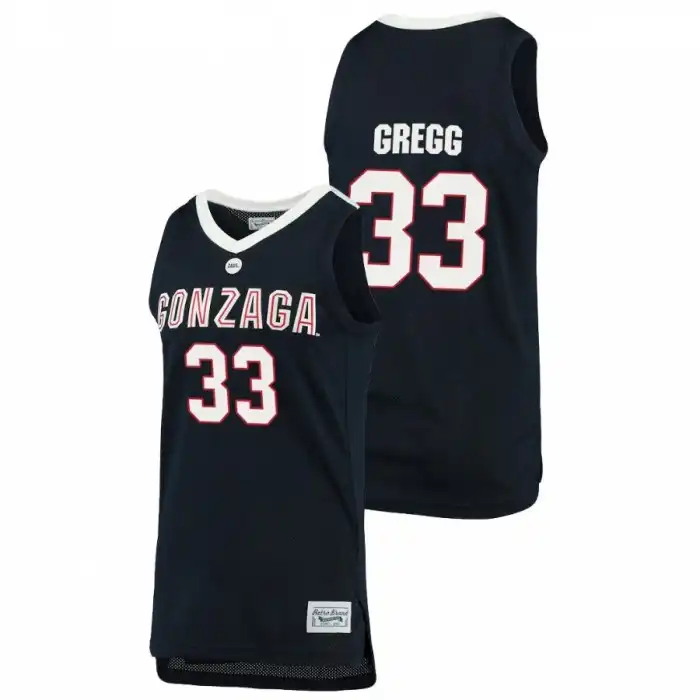 Men's Gonzaga Bulldogs Ben Gregg #33 Navy 2021 Retro Original Alumni Brand College Basketball Jersey