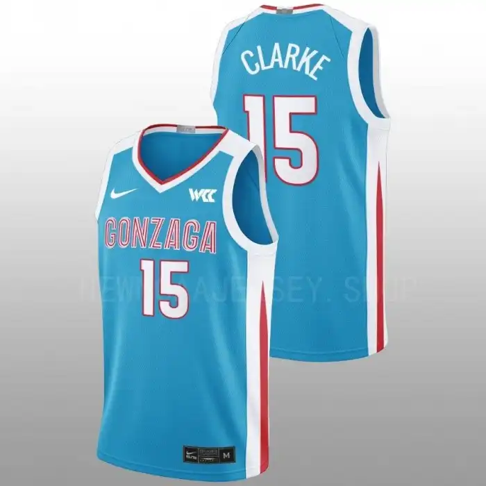 Men's Gonzaga Bulldogs Brandon Clarke #15 Alumni Blue College Basketball Jersey