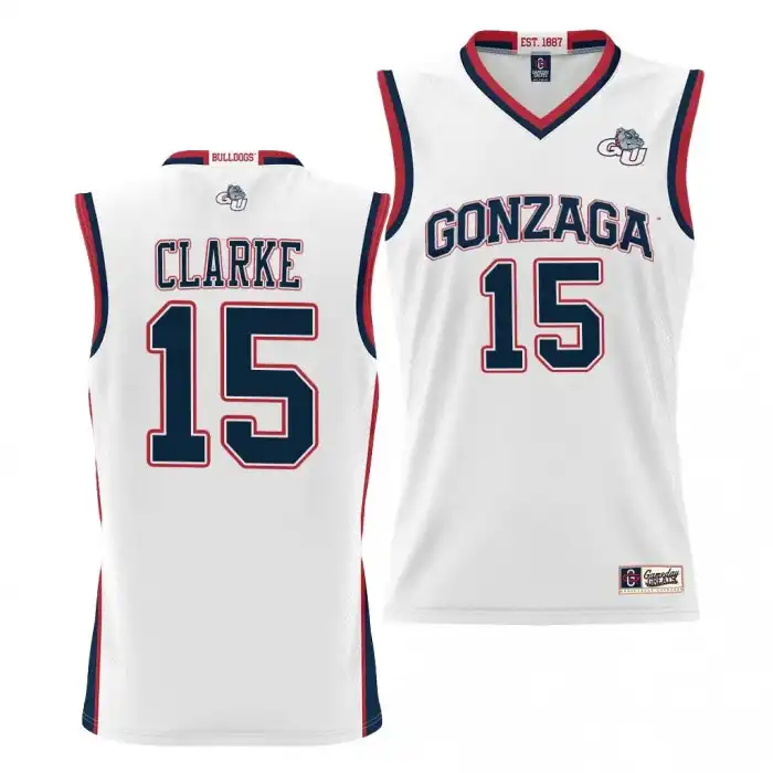 Men's Gonzaga Bulldogs Brandon Clarke #15 NIL White Lightweight College Basketball Jersey