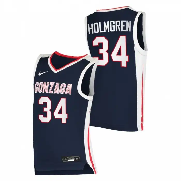 Men's Gonzaga Bulldogs Chet Holmgren #34 2021 FIBAU19 MVP Black College Basketball Jersey