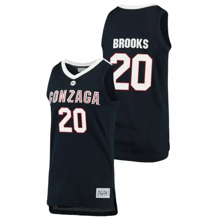 Men's Gonzaga Bulldogs Colby Brooks #20 Navy 2021 Retro Original Alumni Brand College Basketball Jersey