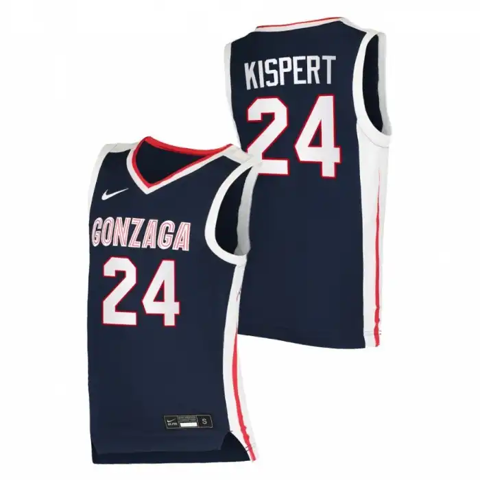 Men's Gonzaga Bulldogs Corey Kispert #24 Navy 2020-21 Elite College Basketball Jersey