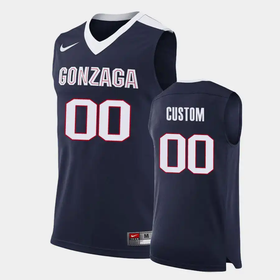 Men's Gonzaga Bulldogs Custom #00 Home Navy Nike College Basketball Jersey