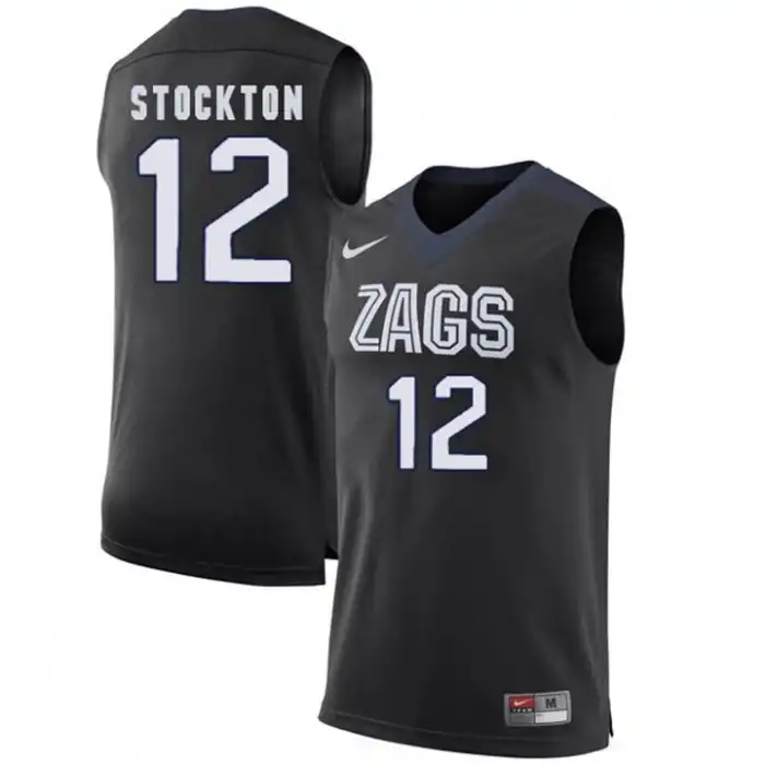 Men's Gonzaga Bulldogs David Stockton #12 Limited Black College Basketball Jersey