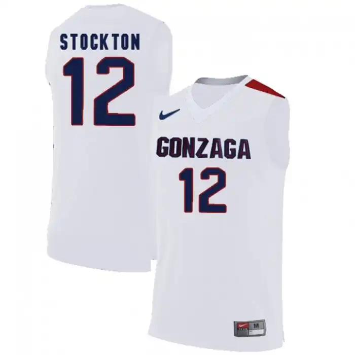 Men's Gonzaga Bulldogs David Stockton #12 Limited White College Basketball Jersey