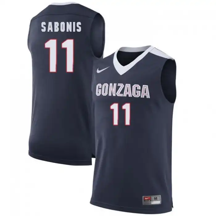 Men's Gonzaga Bulldogs Domantas Sabonis #11 Limited Navy College Basketball Jersey