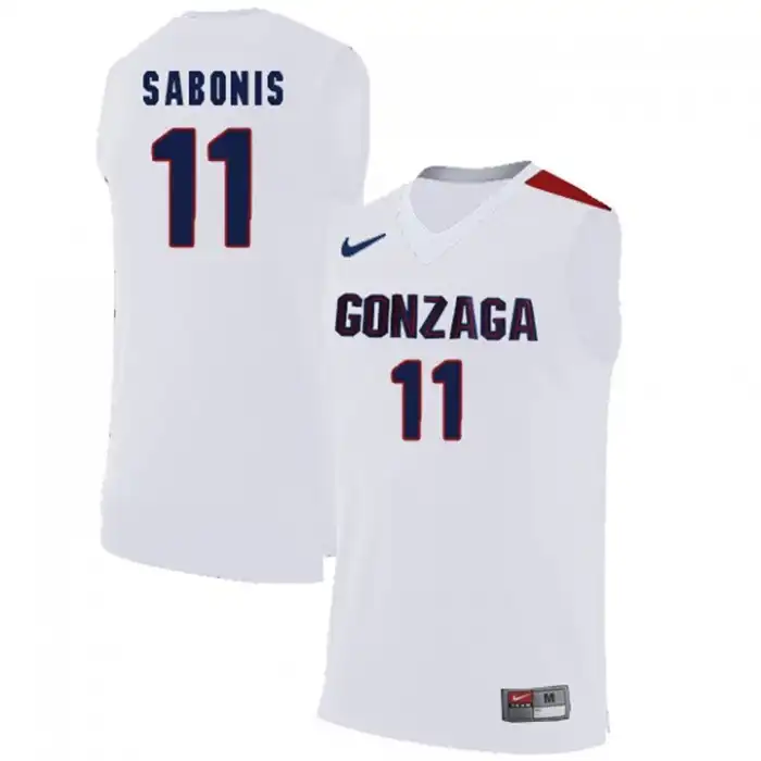 Men's Gonzaga Bulldogs Domantas Sabonis #11 Limited White College Basketball Jersey