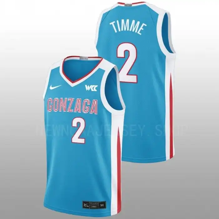 Men's Gonzaga Bulldogs Drew Timme #2 Blue 2022-23 N7 College Basketball Jersey