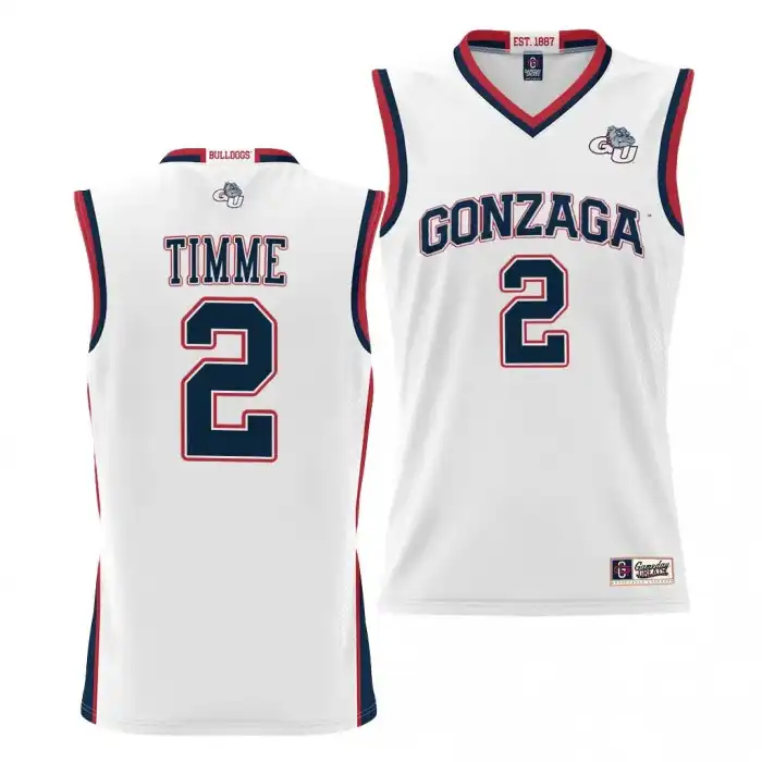 Men's Gonzaga Bulldogs Drew Timme #2 NIL White Lightweight College Basketball Jersey