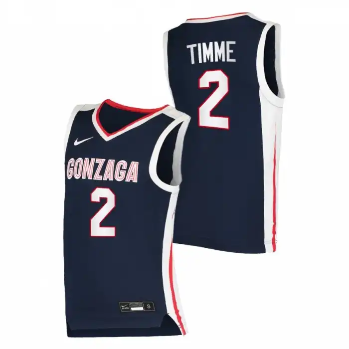 Men's Gonzaga Bulldogs Drew Timme #2 Navy 2020-21 Elite College Basketball Jersey