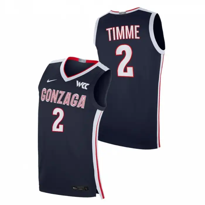 Men's Gonzaga Bulldogs Drew Timme #2 Navy 2021-22 Elite College Basketball Jersey