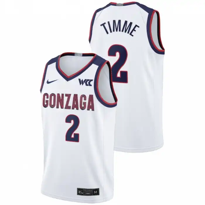 Men's Gonzaga Bulldogs Drew Timme #2 White 2021-22 Limited College Basketball Jersey