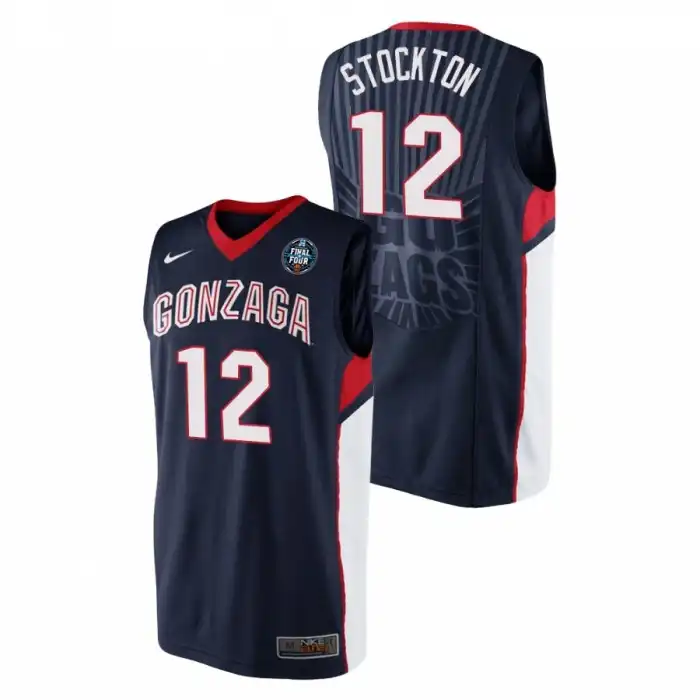 Men's Gonzaga Bulldogs John Stockton #12 Retro Black 2021 Final Four College Basketball Jersey