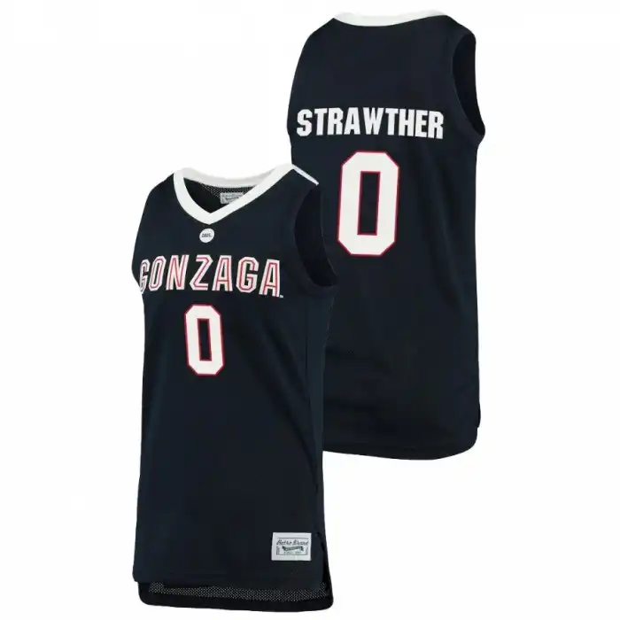 Men's Gonzaga Bulldogs Julian Strawther #0 Navy 2021 Retro Original Alumni Brand College Basketball Jersey