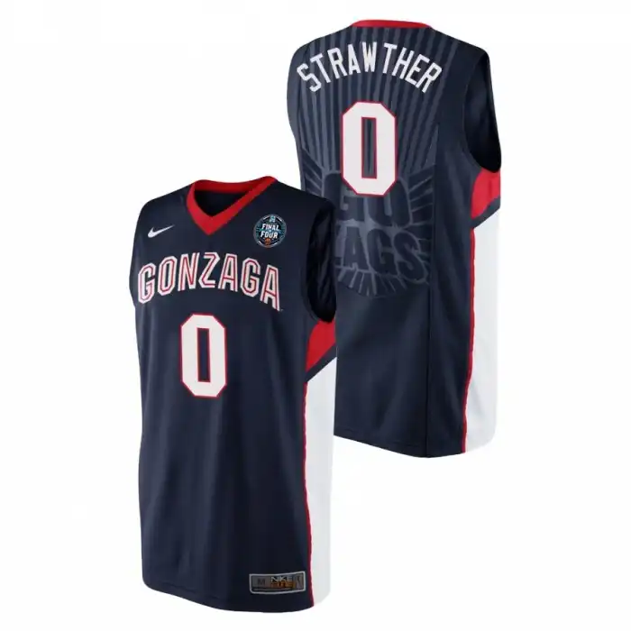 Men's Gonzaga Bulldogs Julian Strawther #0 Retro Black 2021 Final Four College Basketball Jersey