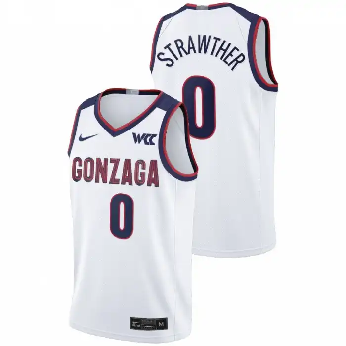 Men's Gonzaga Bulldogs Julian Strawther #0 White 2021-22 Limited College Basketball Jersey