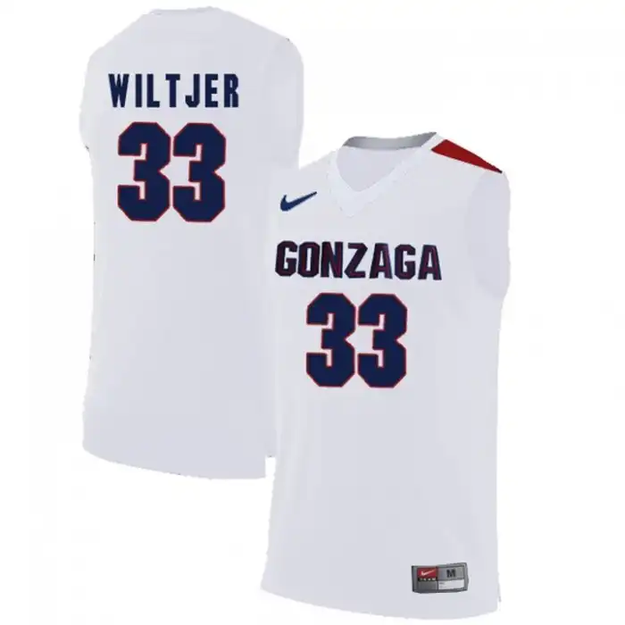 Men's Gonzaga Bulldogs Kyle Wiltjer #33 Limited White College Basketball Jersey