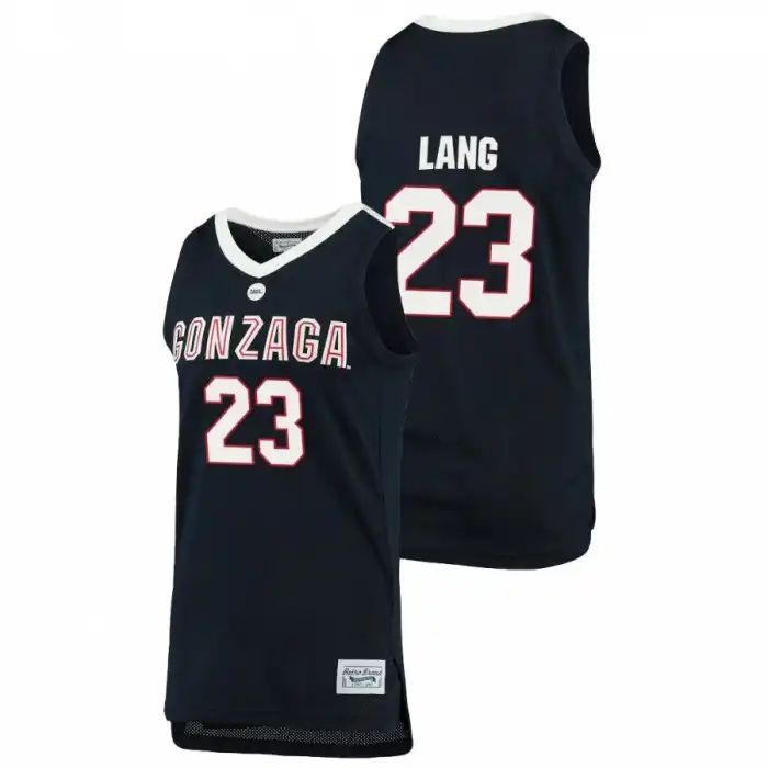 Men's Gonzaga Bulldogs Matthew Lang #23 Navy 2021 Retro Original Alumni Brand College Basketball Jersey