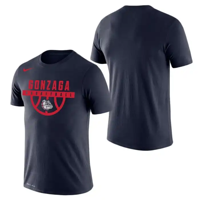 Men's Gonzaga Bulldogs Navy Drop Legend Performance College Basketball T-shirt