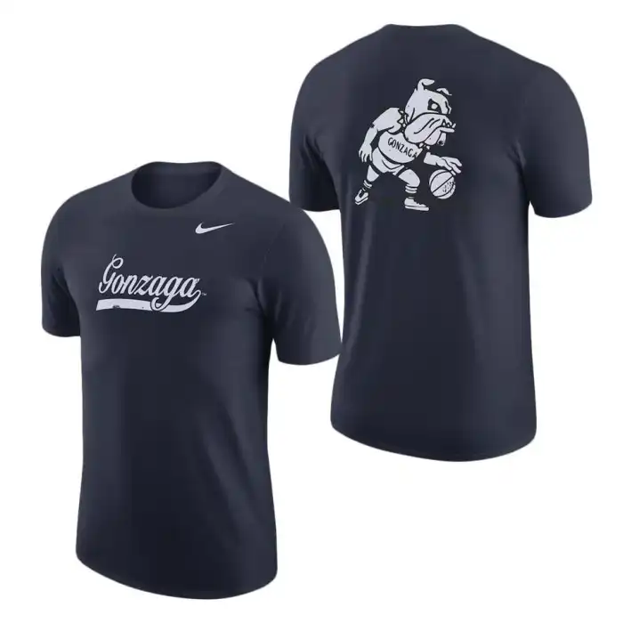 Men's Gonzaga Bulldogs Navy Nike 2-Hit Vault Performance College Basketball T-shirt