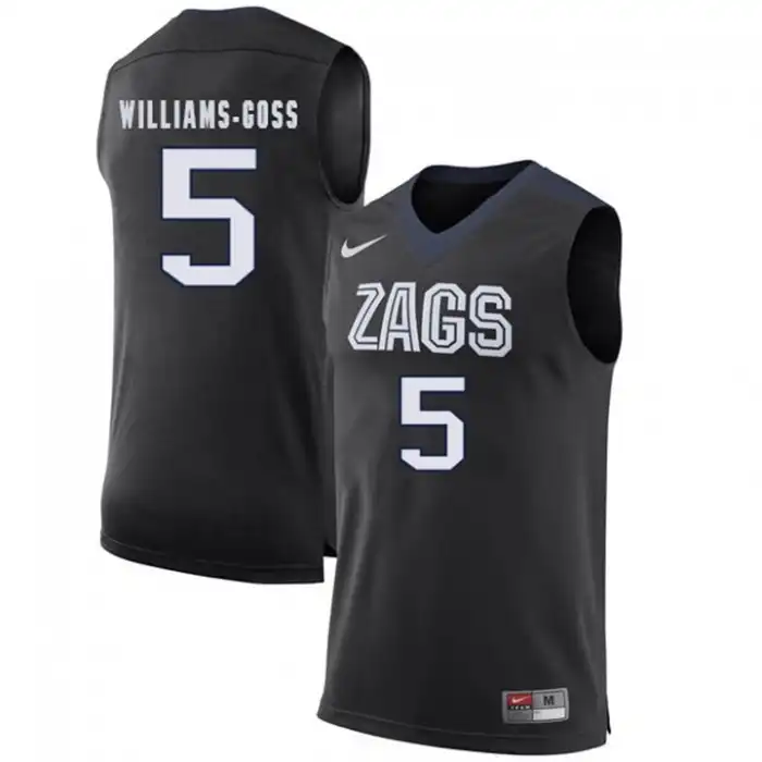 Men's Gonzaga Bulldogs Nigel Williams-Goss #5 Limited Black College Basketball Jersey