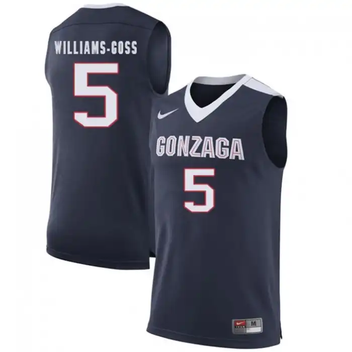 Men's Gonzaga Bulldogs Nigel Williams-Goss #5 Limited Navy College Basketball Jersey