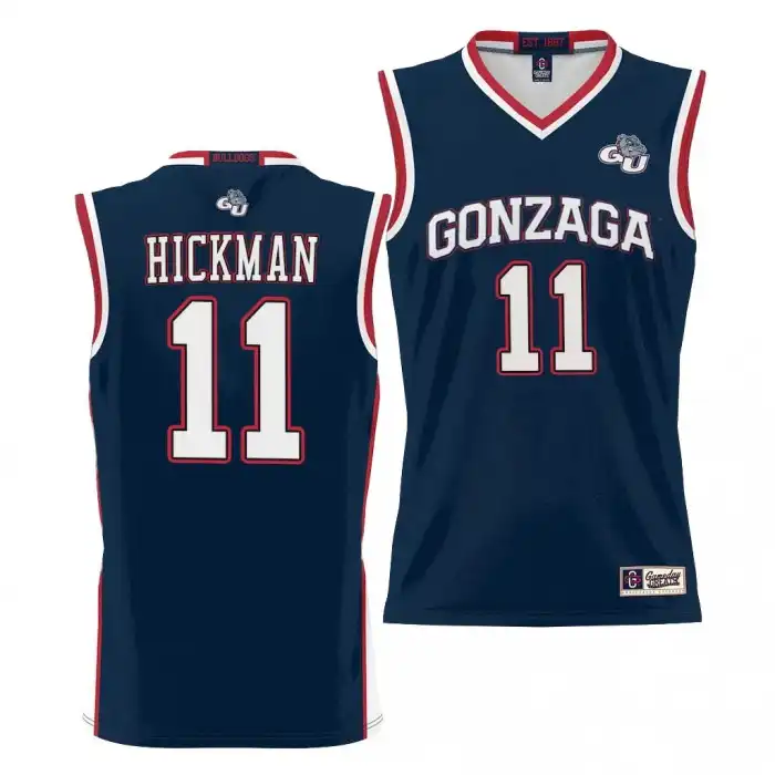 Men's Gonzaga Bulldogs Nolan Hickman #11 NIL Black Lightweight College Basketball Jersey