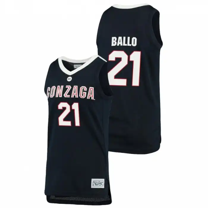 Men's Gonzaga Bulldogs Oumar Ballo #21 Navy 2021 Retro Original Alumni Brand College Basketball Jersey