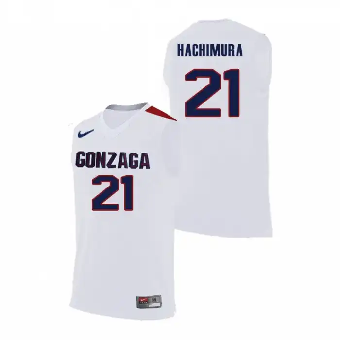 Men's Gonzaga Bulldogs Rui Hachimura #21 Replica White Nike College Basketball Jersey