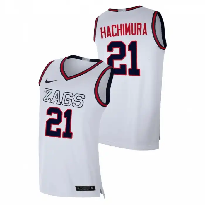 Men's Gonzaga Bulldogs Rui Hachimura #21 White 2021 Swingman College Basketball Jersey