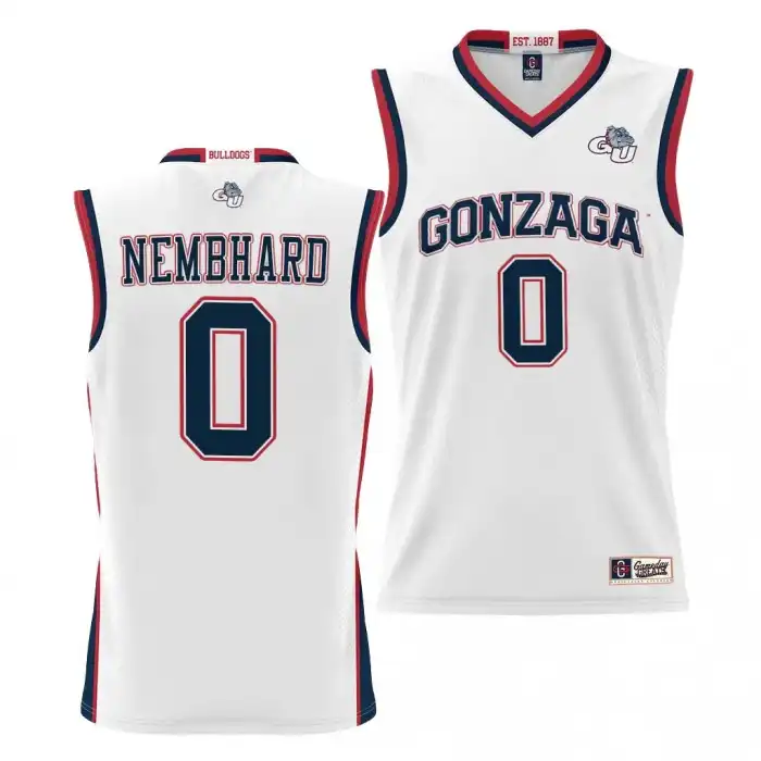 Men's Gonzaga Bulldogs Ryan Nembhard #0 NIL White Lightweight College Basketball Jersey