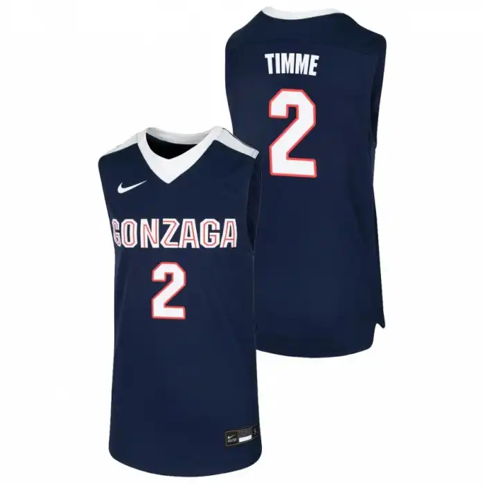 Youth Gonzaga Bulldogs Drew Timme #2 Navy College Basketball Jersey